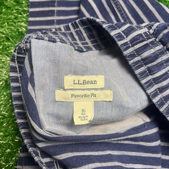 LL Bean Striped Cotton Shorts! - Picture 3 of 6